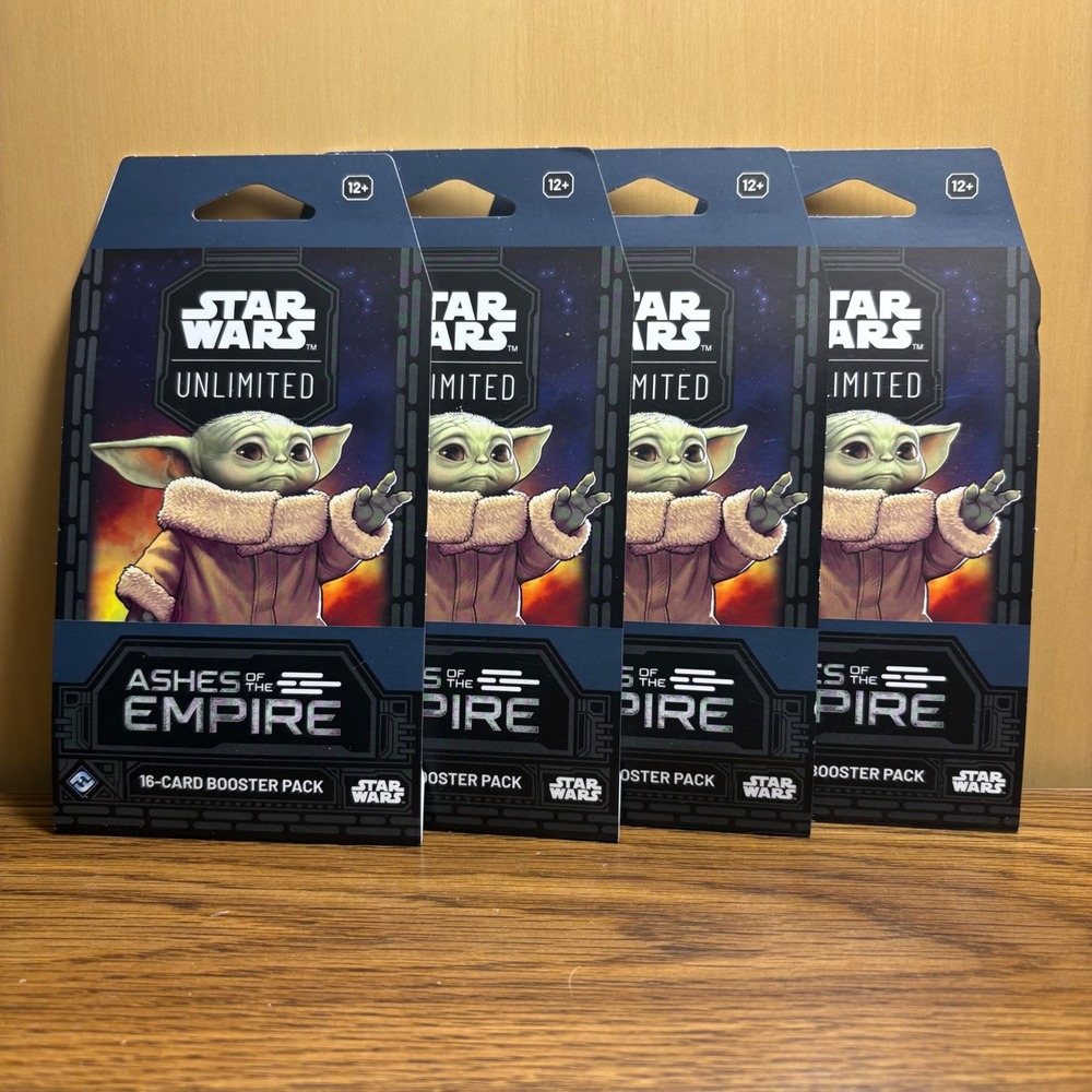 Star Wars Unlimited Ashes of the Empire 4 Sleeved Booster Packs New Sealed